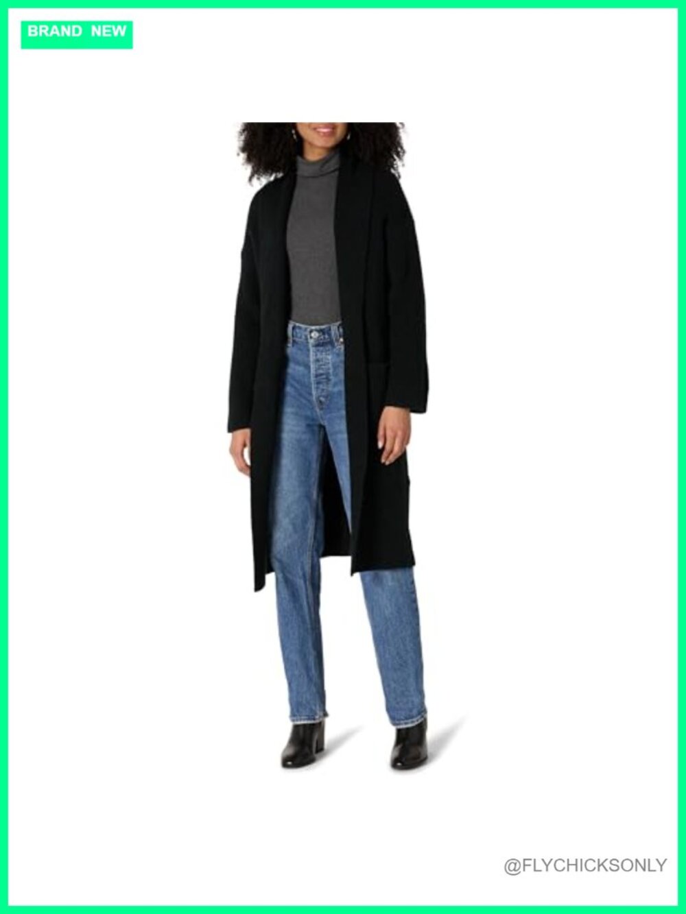 Oversized-Fit Cotton Blend Heavyweight Texture Stitch Long Cardigan Sweater